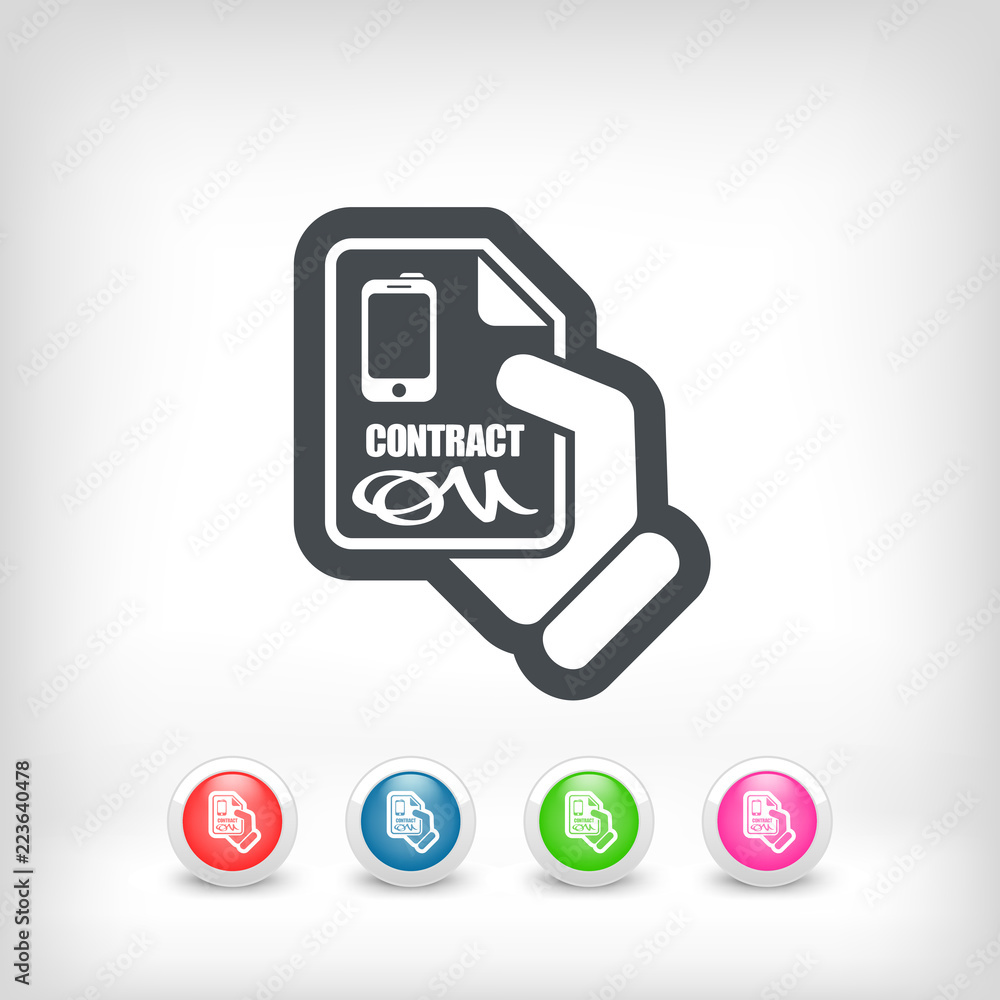Smartphone contract icon Smartphone contract icon