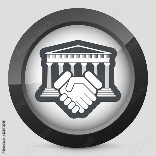 Courthouse agreement icon