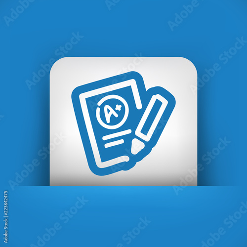 Excellent evaluation test icon