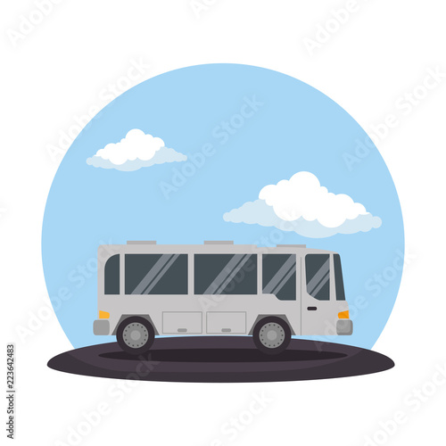 bus vehicle on the road