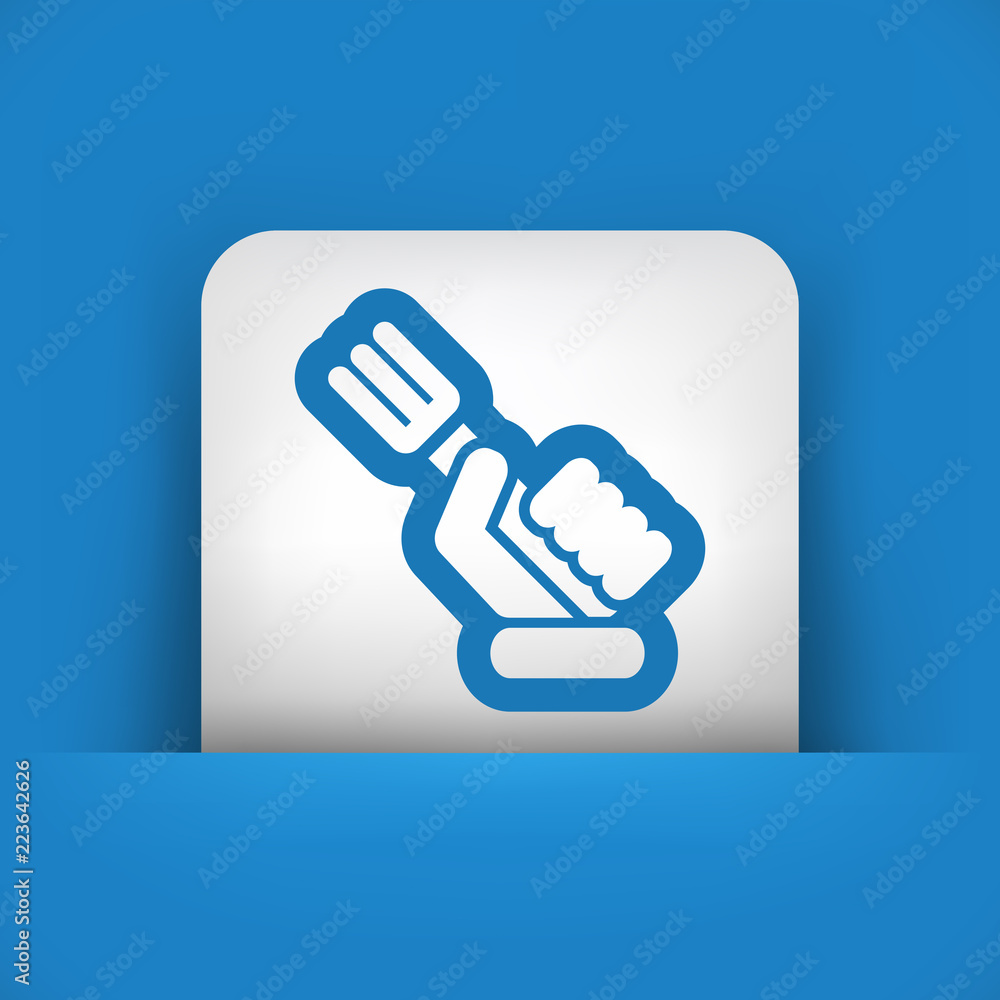 Hand holding a fork Hand holding a fork