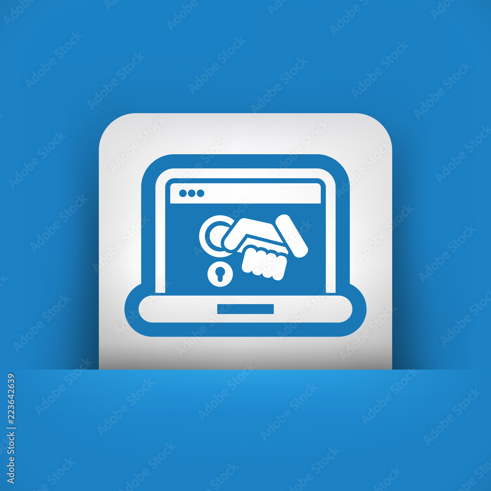 Computer privacy concept icon Computer privacy concept icon