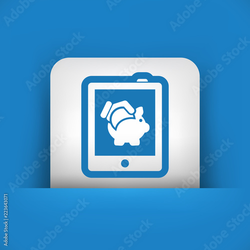 Money icon on touch device