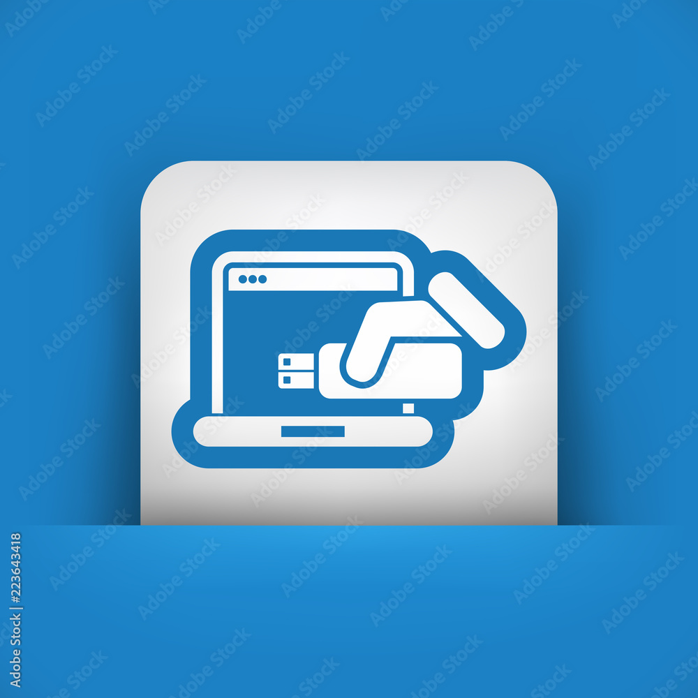 Usb computer icon Usb computer icon