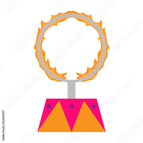 Isolated circus fire ring icon