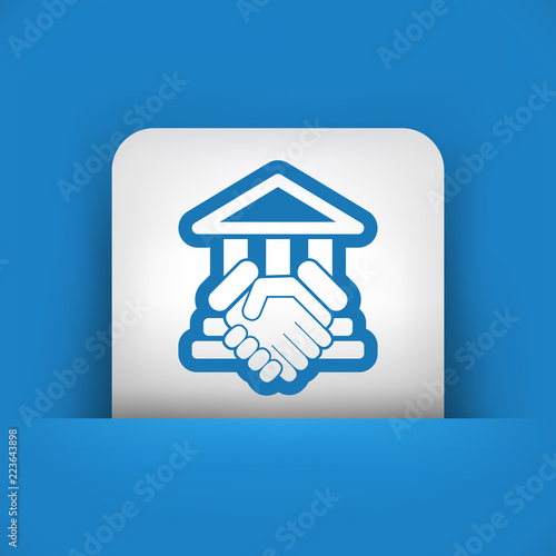 Courthouse agreement icon