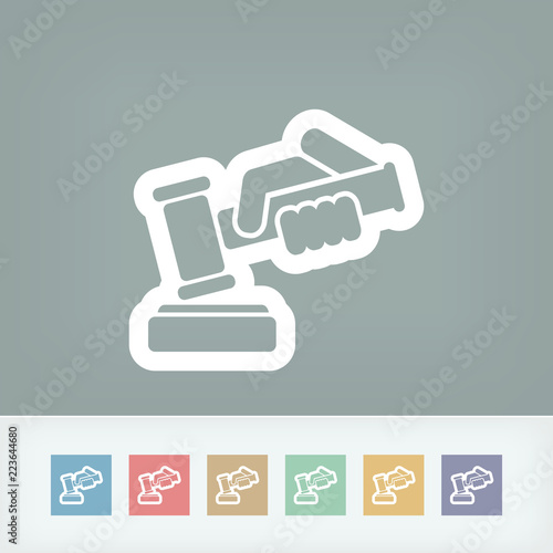 Hammer judge icon