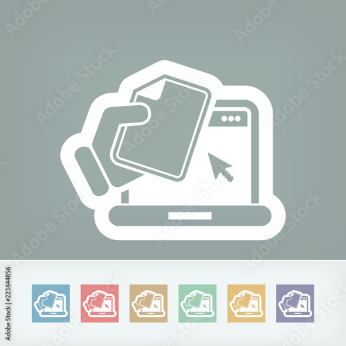 Laptop document icon