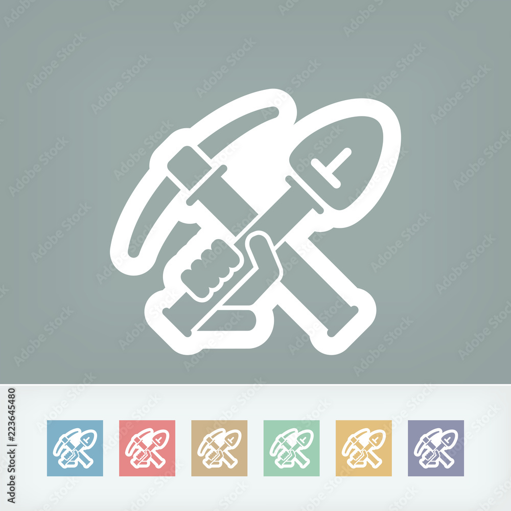 Pick and shovel icon Pick and shovel icon