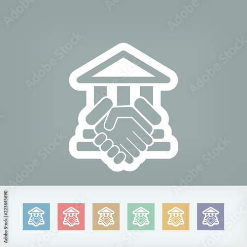 Courthouse agreement icon