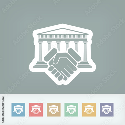 Courthouse agreement icon