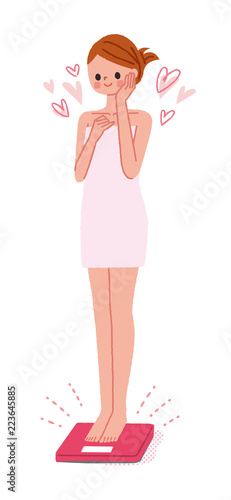 体重が減って喜ぶ女性