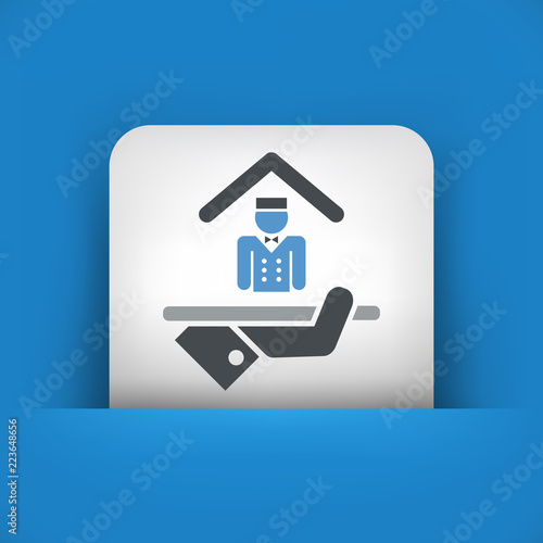 Hotel icon. Porter service.