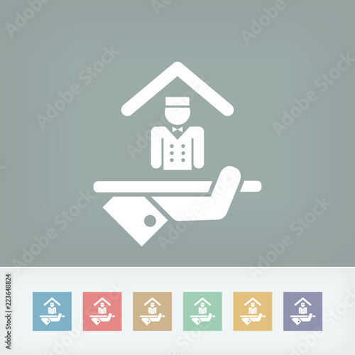 Hotel icon. Porter service.