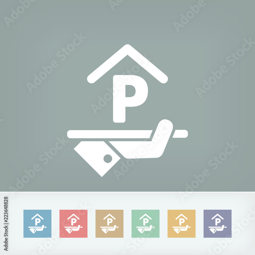 Hotel icon. Parking.