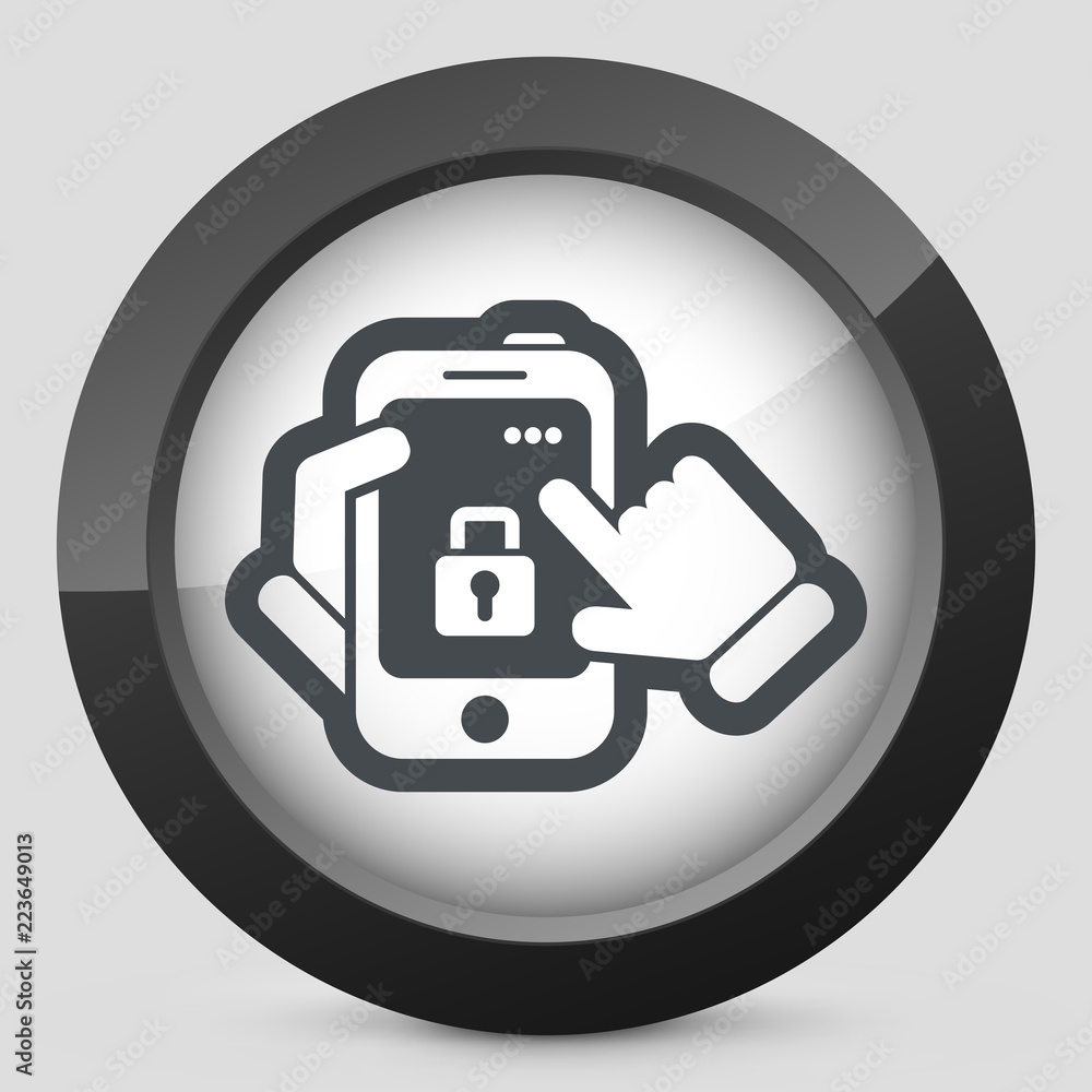Smartphone icon. Security Lock. Smartphone icon. Security Lock.