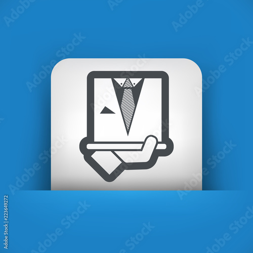 Fashion man dress icon