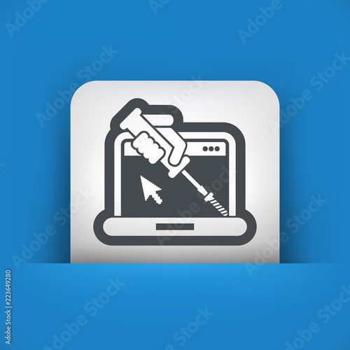 Computer assistance icon