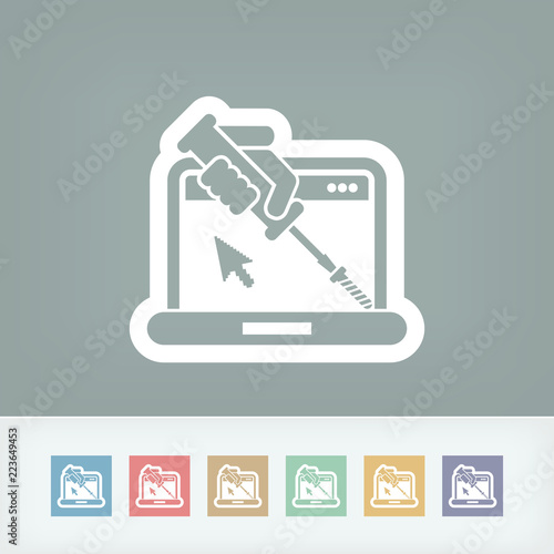 Computer assistance icon