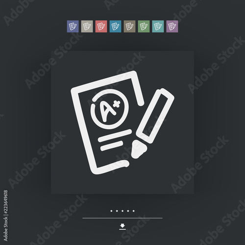 Excellent evaluation test icon