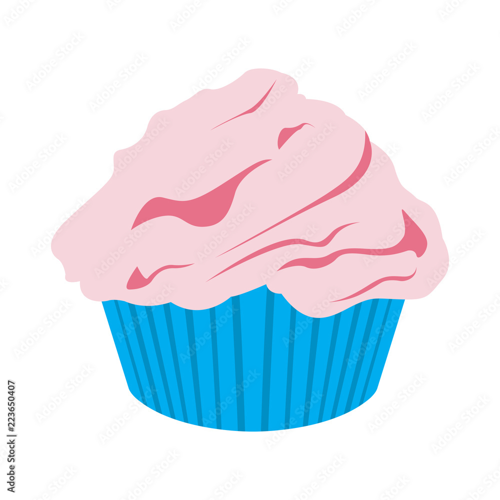 Isolated colored cupcake icon Isolated colored cupcake icon