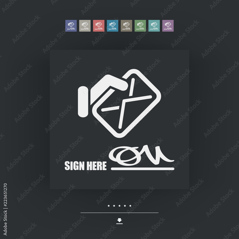 Fototapeta premium Signing up for receipt mail