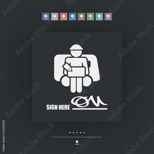 Delivery document sign