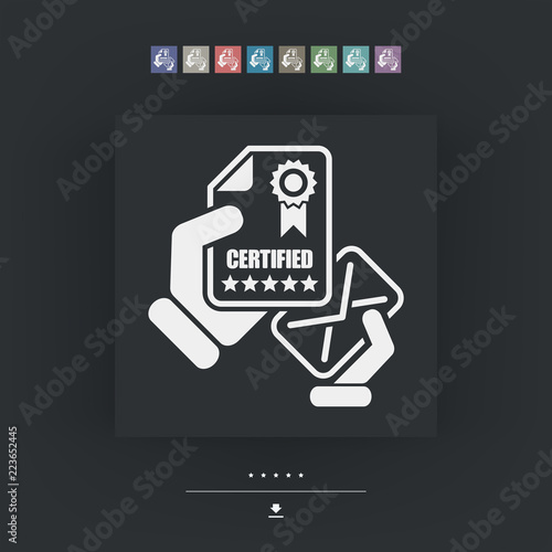 Mail with certification document
