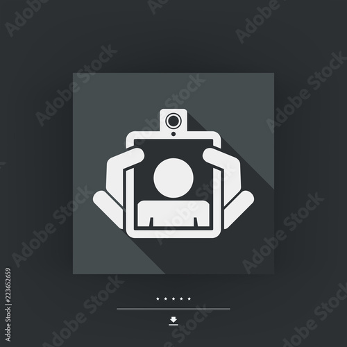 Webcam tablet icon concept