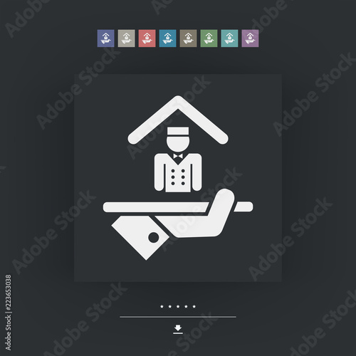 Hotel icon. Porter service.