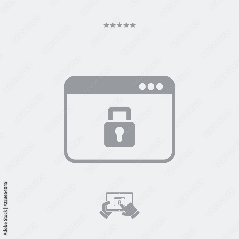 Locked application icon Locked application icon