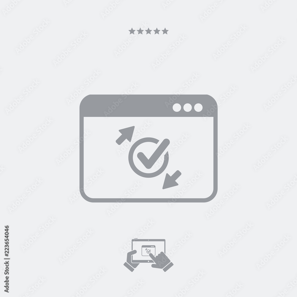 Checkmark transfer icon Checkmark transfer icon
