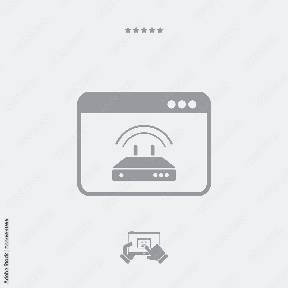 Router setting window Router setting window