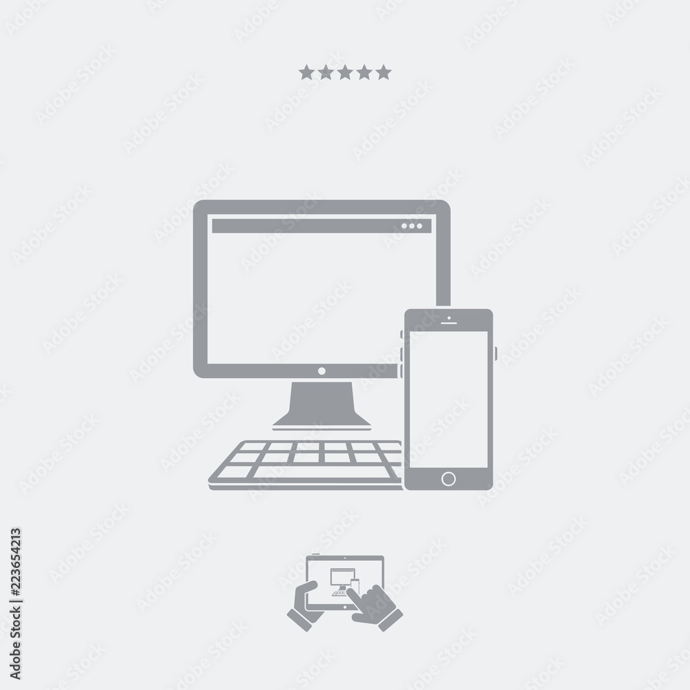Devices series flat icon Devices series flat icon