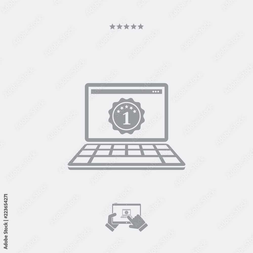 Best laptop flat icon Best laptop flat icon