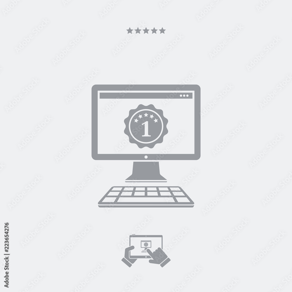 Best computer flat icon Best computer flat icon
