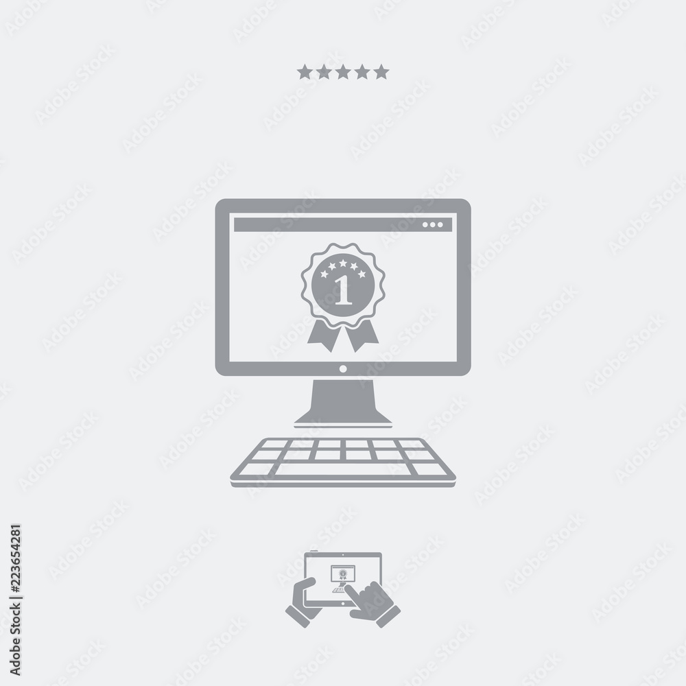 Best computer flat icon Best computer flat icon