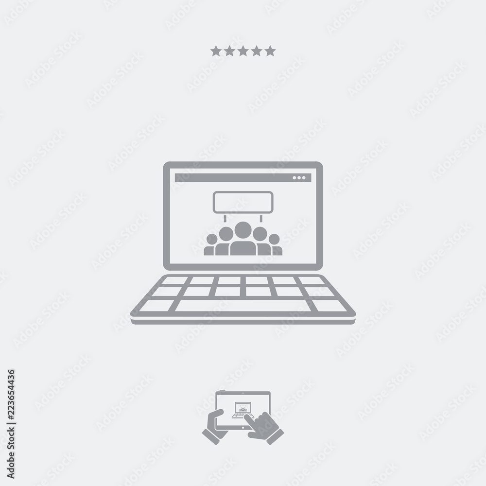 Web protest flat icon Web protest flat icon