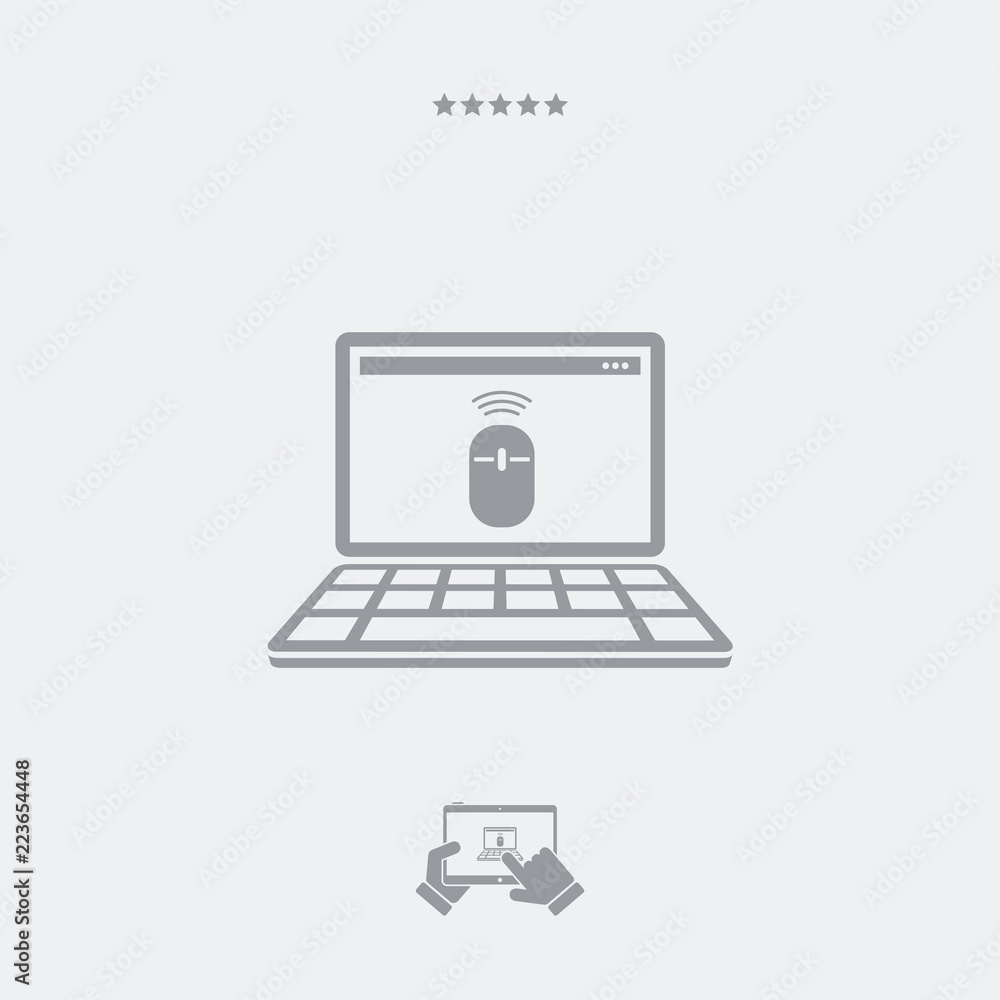 Wireless mouse installation icon Wireless mouse installation icon