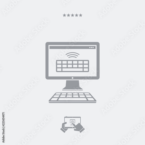 Wireless keyboard flat icon