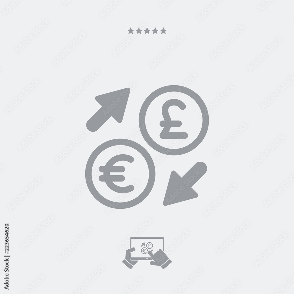 Euro/Sterling - Foreign currency exchange icon Euro/Sterling - Foreign currency exchange icon