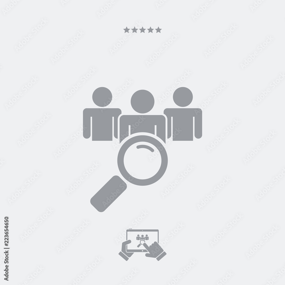 Find person flat icon Find person flat icon