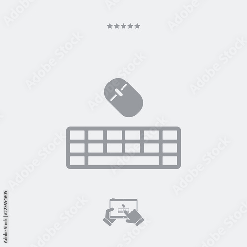 Keyboard and mouse icon photo