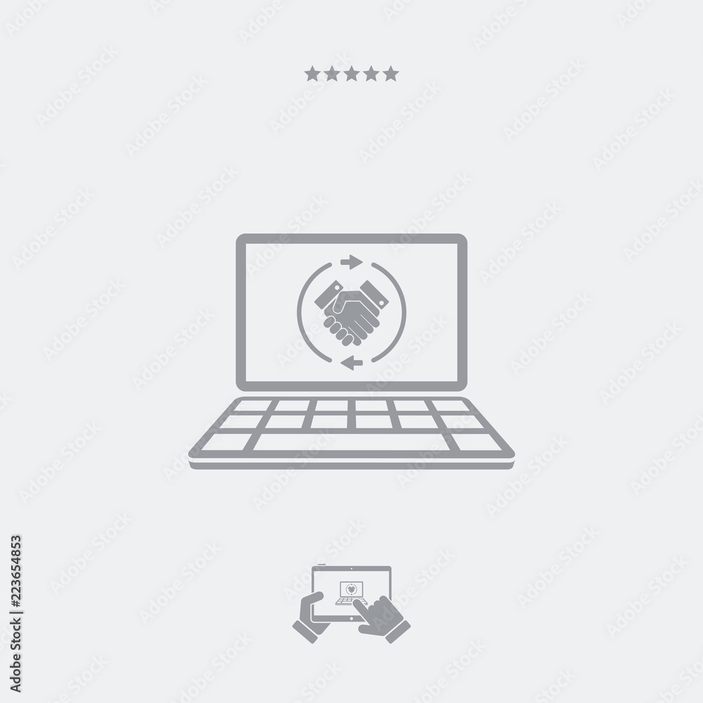 Web agreement flat icon Web agreement flat icon