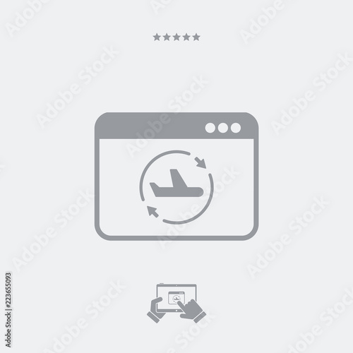 Airline renovated services icon