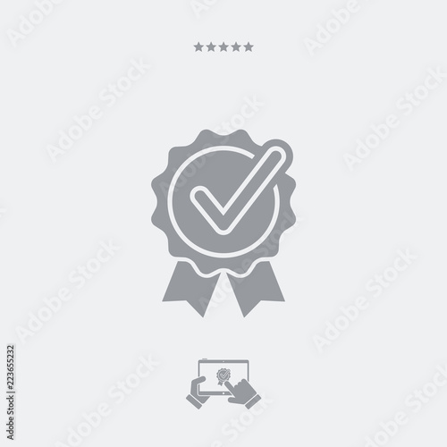 Checking quality symbol icon