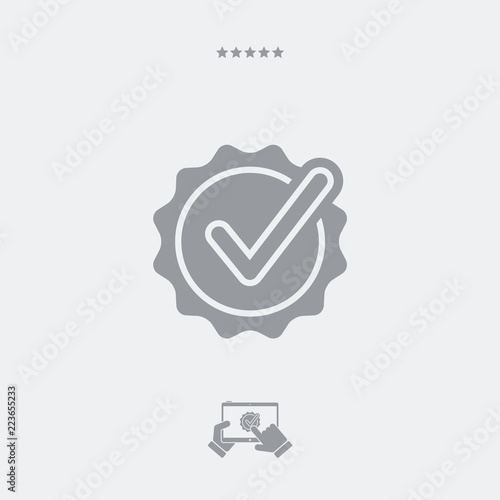 Checking quality symbol icon