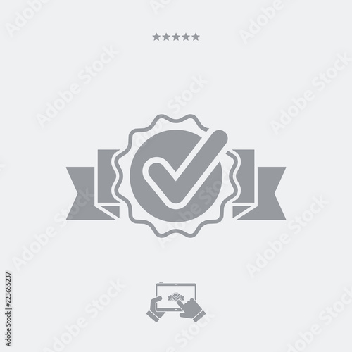 Checking quality symbol icon