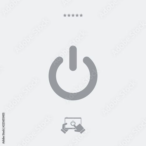 Power button flat icon