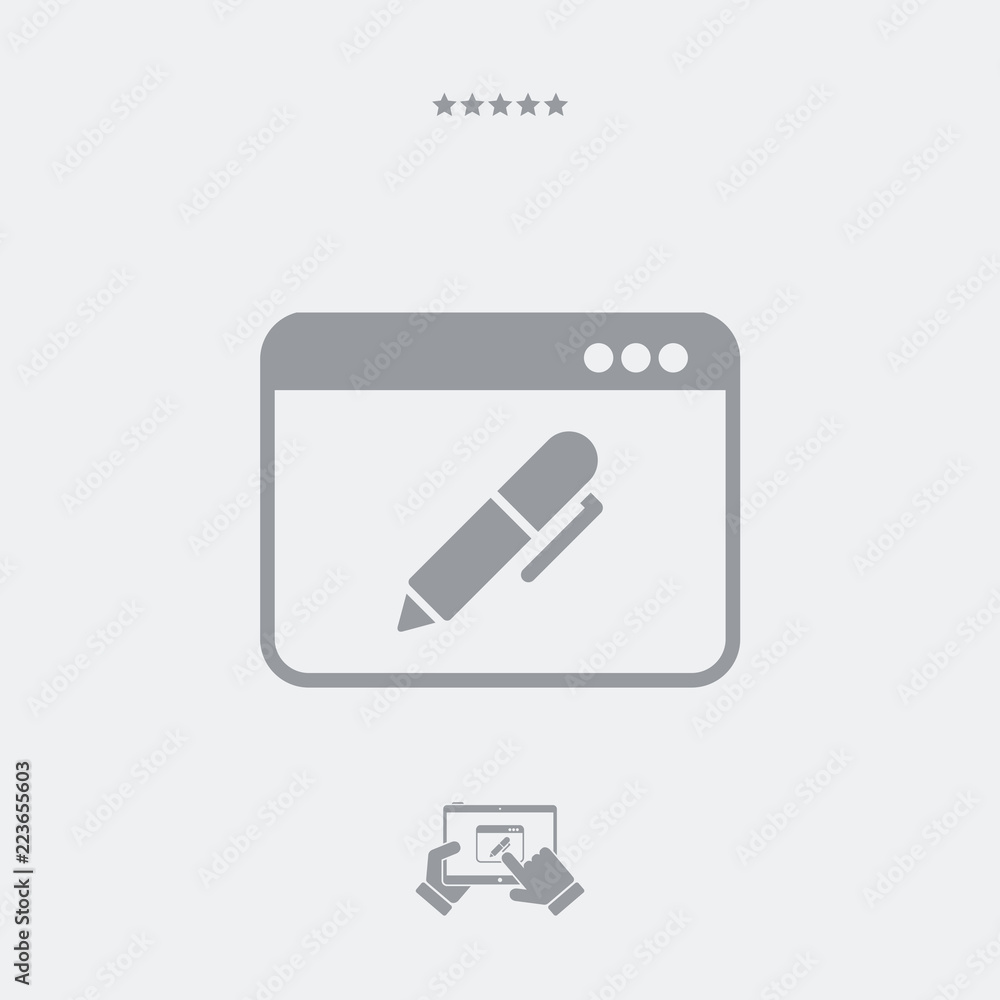 Icon of application for handwriting Icon of application for handwriting